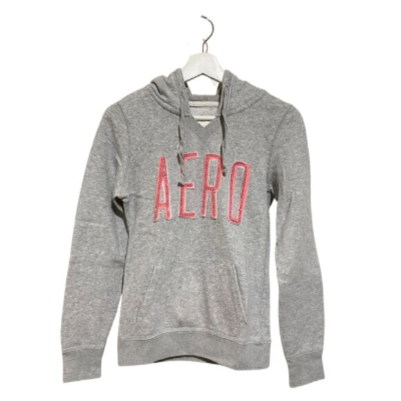 Aeropostale Women's Grey Hoodie with Pink Detail Size Medium - Picture 1 of 5